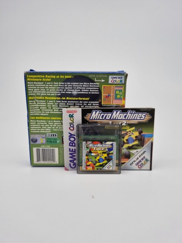 Micro Machines 1 and 2 Twin Turbo GBC Compleet - Afbeelding 2