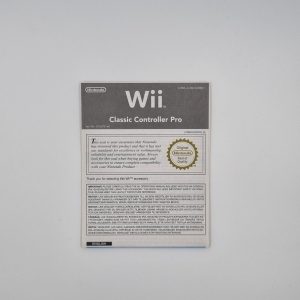 Classic Controller Pro Wii Informatiefolder
